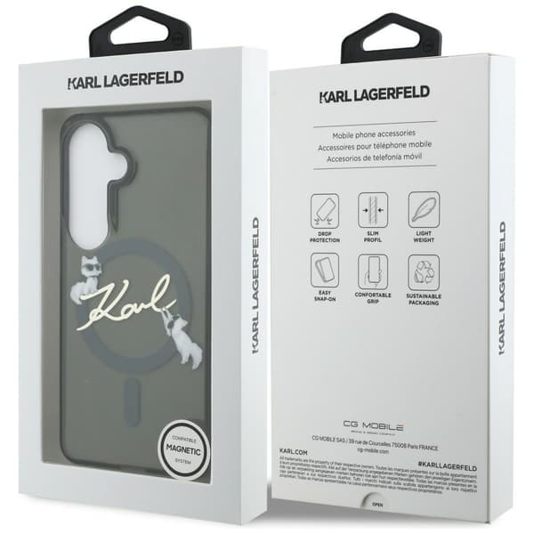 Karl Lagerfeld IML KC Script MagSafe-etui til Galaxy S26+, sort