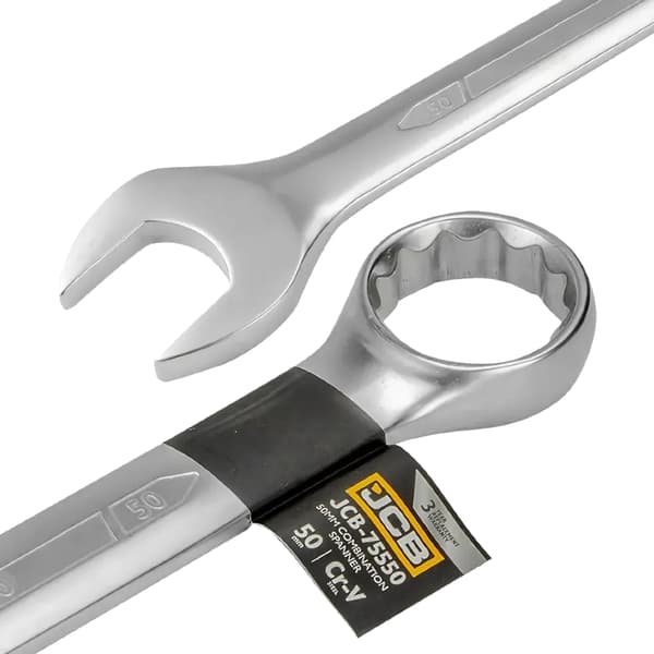 JCB Gaffelnøgle 2-sidet 50 mm Cr-V 12-punkts