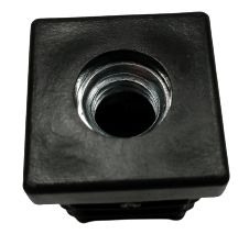 Indstikprop med metalgevind M8 25x25 20 stk. sort