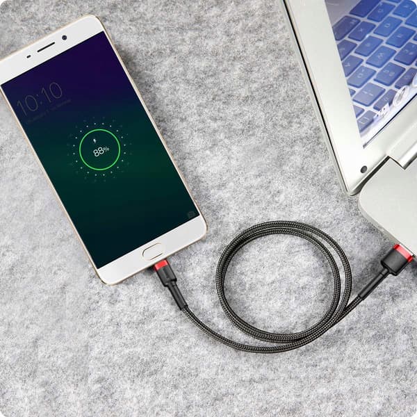 Baseus Cafule USB - microUSB-kabel 2,0 m 1,5A svart och röd