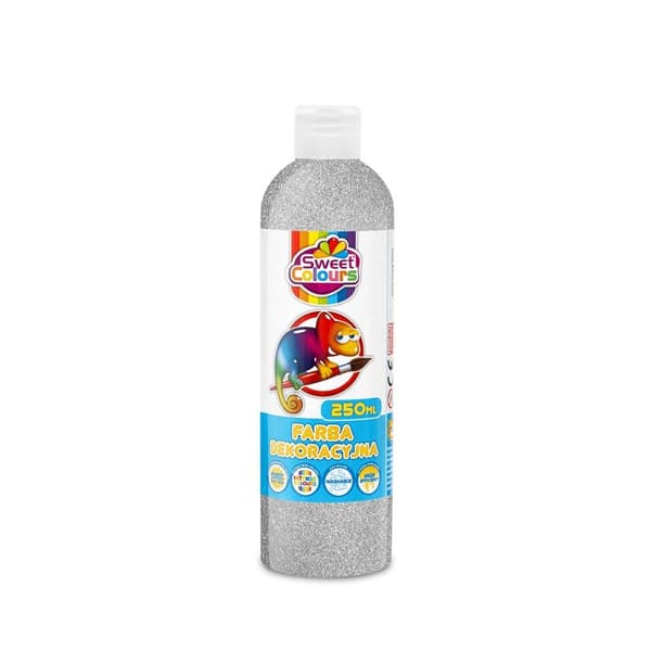 Sølvglitter dekorativ maling 250ml