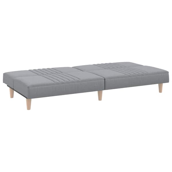 vidaXL Bäddsoffa, ljusgrå, klädd i tyg