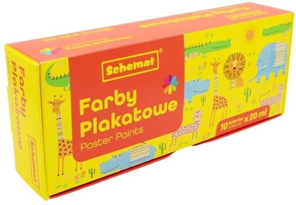 Plakatmaling 20 ml 10 farver