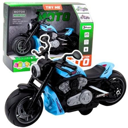 Blå batteridrevet motorcykel