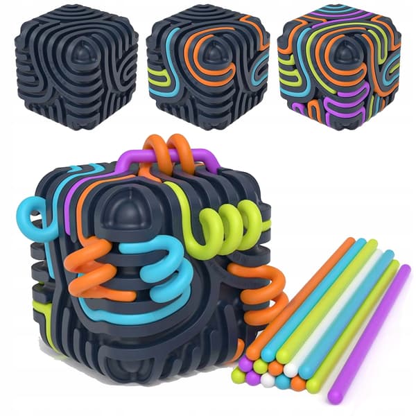 3D pædagogisk terninglabyrint + 15 nudler Z3473