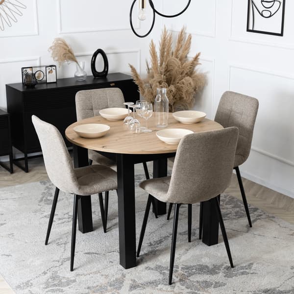 Polstret spisebordsstol PERU 2 Beige Moderne Loft