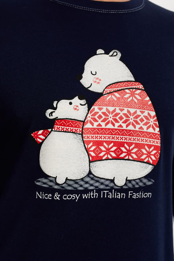 Arktiska herrpyjamas långärmad, långbyxor S