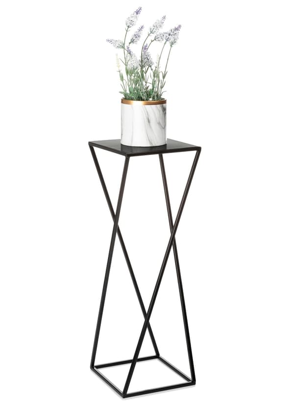 Moderne sort stående blomsterstand 70 cm