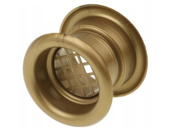 Dørventilationsmuffe til 40-45 mm huller, guld, sæt med 4