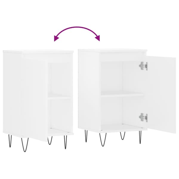 vidaXL kommode, hvid, 40x35x70 cm, træbaseret materiale