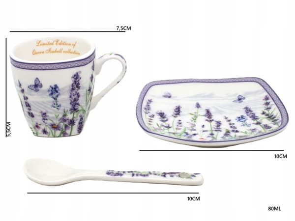Espressokoppar 2 x 80ml i presentask, Lavender-kollektionen