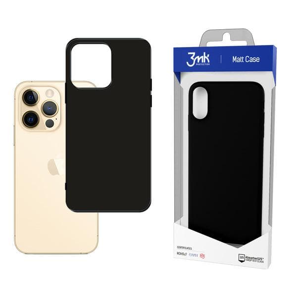 3MK mattakuori iPhone 13 Pro Maxille, musta