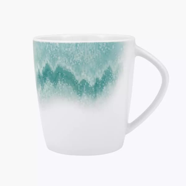 DUKA SOLVIND krus 400 ml turkis og hvid