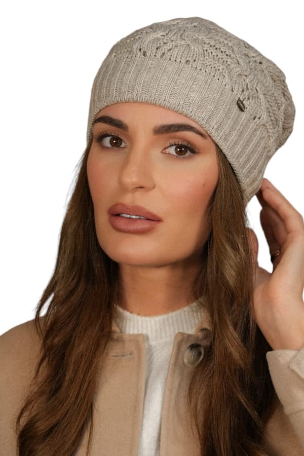 Kamila vinterhue til kvinder, beige