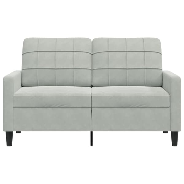 vidaXL 2-sitssoffa ljusgrå 120 cm klädd i sammet
