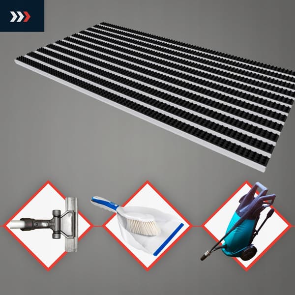 POLENTEX PREMIUM SORT DØRMAGER Kombi Standard 17 BØRSTER 80x50 RAMME
