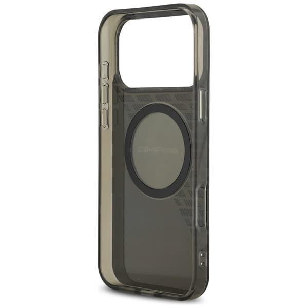 AMG Dobbeltlags Transparent Smocked MagSafe-cover til iPhone 17 Pro Max Sort