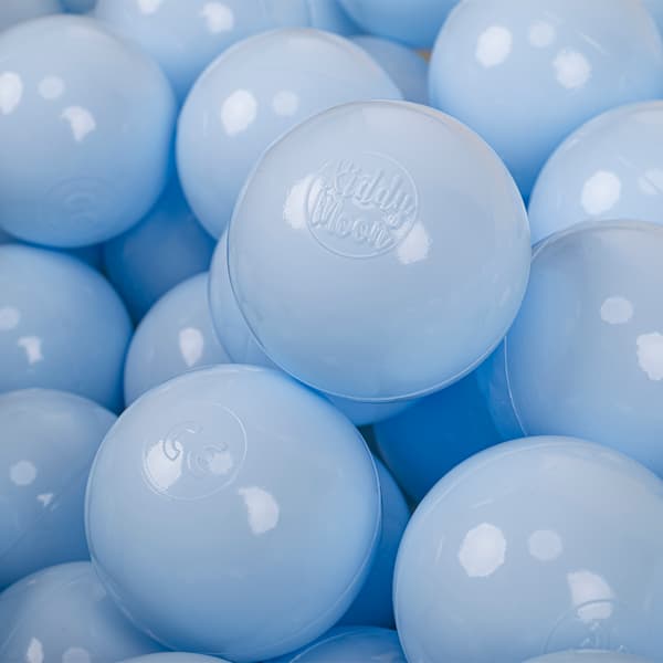 KiddyMoon plastikbolde 7 cm pastelblå 300 legetøjsbolde sæt