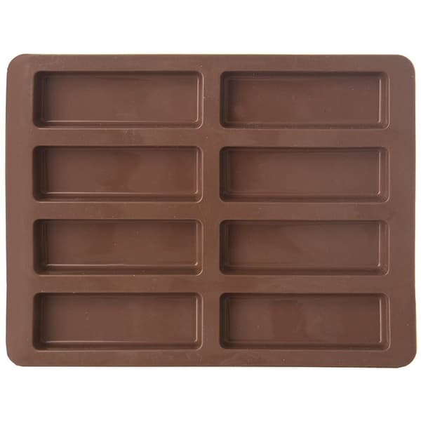 SILIKONEFORM TIL MÜSLIBARER, CHOKOLADE, PRALINE, SILIKONEBRUN 22