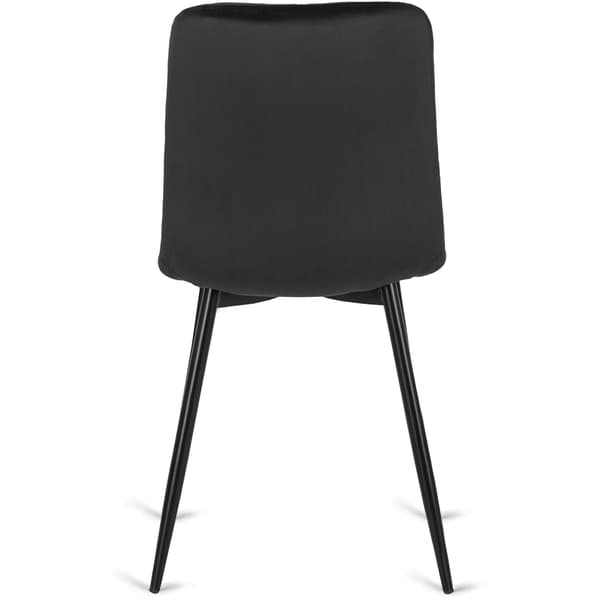 ROBIN Polstret Stuestol Sort Velour Moderne Loft