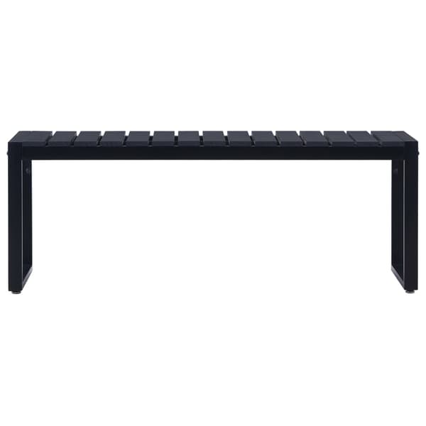 vidaXL havebænk 120,5 cm PS-plade sort
