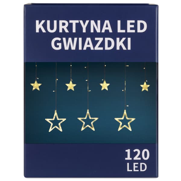 LYSGARDIN STJERNER JULEPYNT LAMPER 120 LED VARM HVID