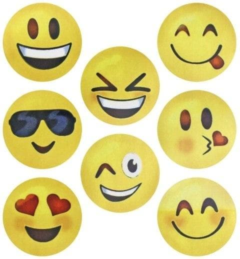 Pappersdekaler på tejp Emoticons 500 st