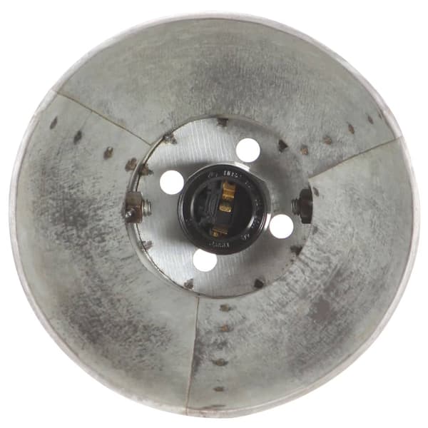 vidaXL industriel bordlampe, sølv, rund, 58x18x90 cm, E27