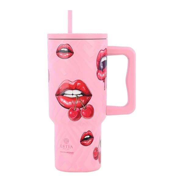 Blush Pop 900 ml termokrus med sugerør