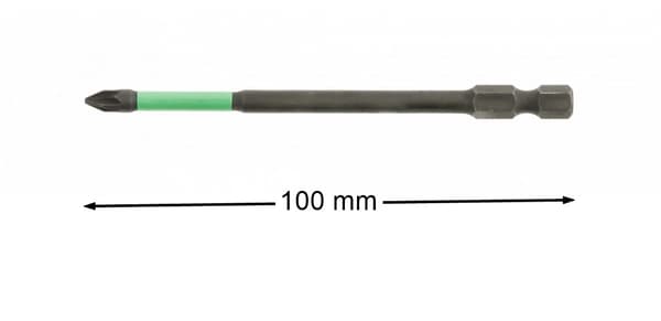 PZ2 Slagbits 100 mm för skruvmejsel 2 st Hoegert Technik
