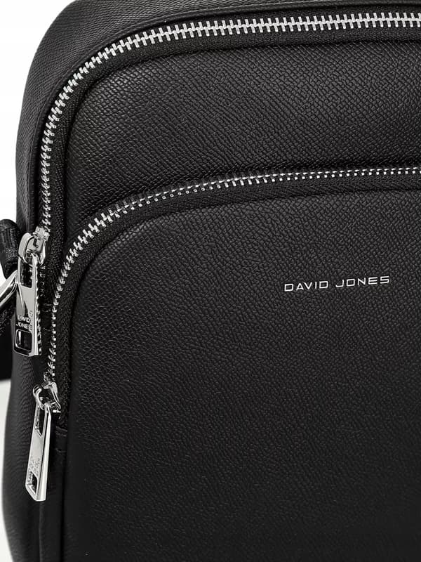 David Jones Herr Messengerväska Axelväska Svart