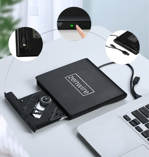 ECD829-Y USB 3.0 DVD- och CD-brännare, gul