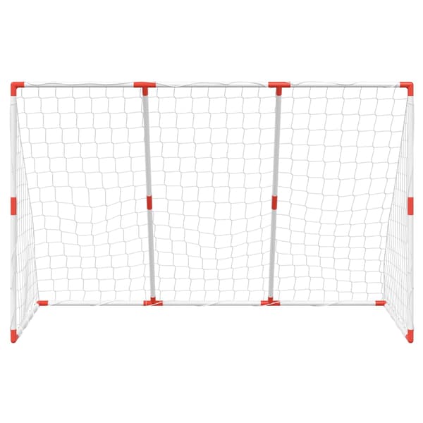 vidaXL 2-i-1 børnefodboldmål med bolde hvid