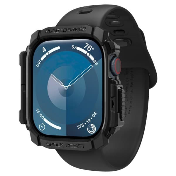 Spigen Rugged Armor-etui til Apple Watch 10 42 mm, sort