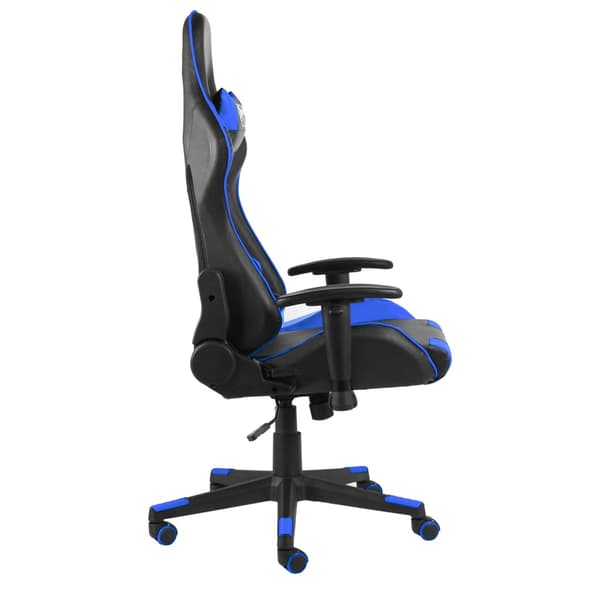 vidaXL snurrande spelstol, blå, PVC