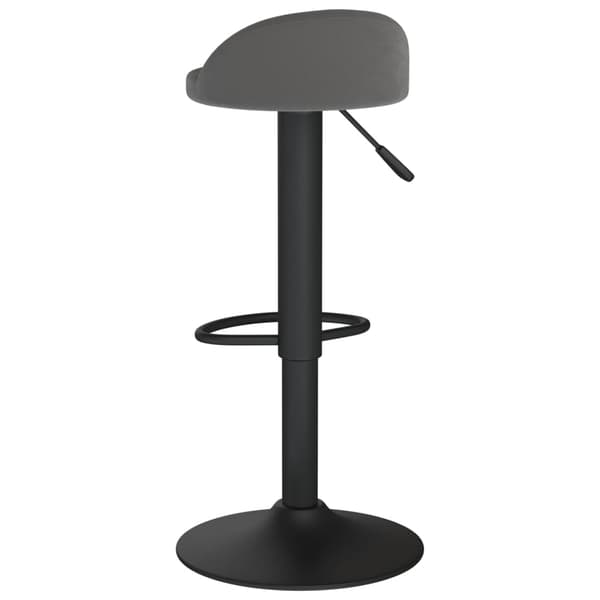 vidaXL Barstolar, set om 2, mörkgrå, klädda i sammet