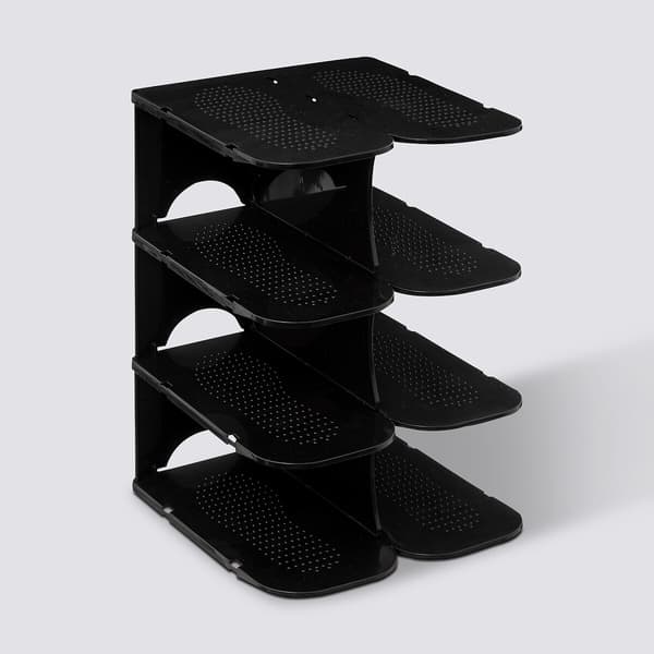 Organizer til 4 par sko, sort