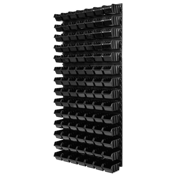 Værkstedsværktøjstavle 57x116 cm + 98 bakker
