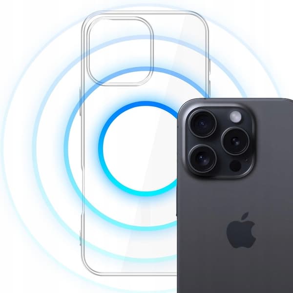 3mk Clear MagCase til MagSafe til iPhone 16 Pro, klar og hvid