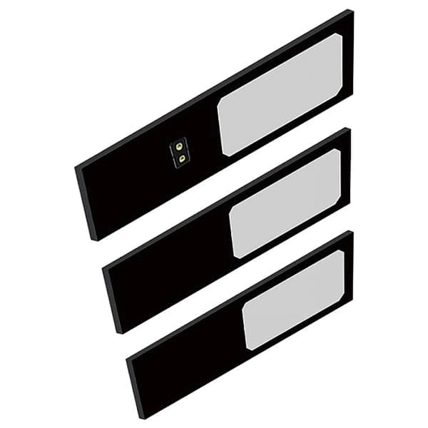 LED-underskabslampe 3x 4W håndafbryder 4000K sort 3 stk.