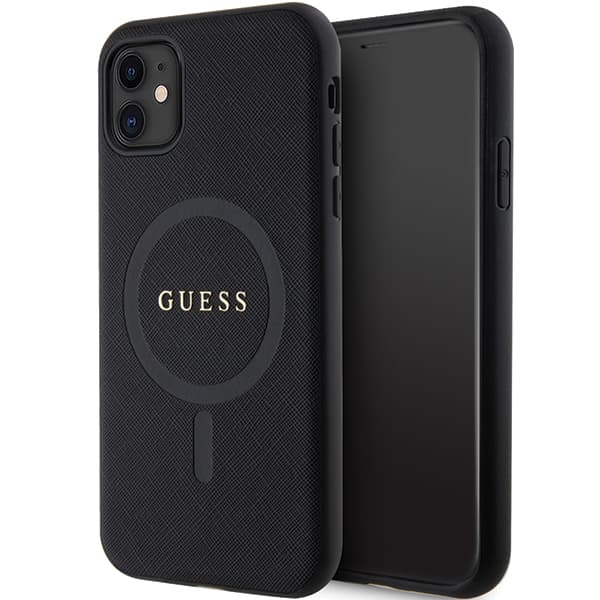 Guess Saffiano MagSafe-etui til iPhone 11 / Xr, sort