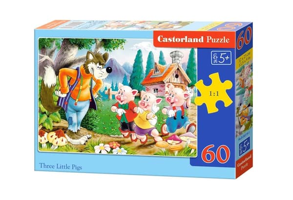 Pussel 60 Tre små grisar CASTOR