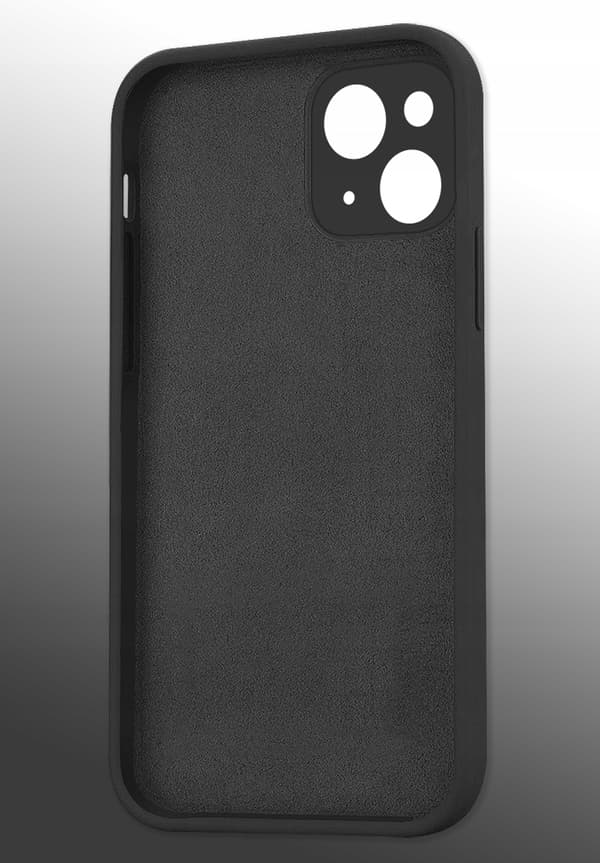 Etui til iPhone 13 Silikone Mat Sort Bagside Slim + 9H Glas