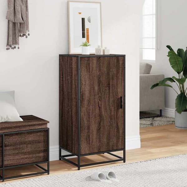 vidaXL skoskab brunt egetræ 48x38x97,5 cm