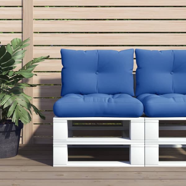 vidaXL pallehynder til sofa, 2 stk., koboltblå, stof