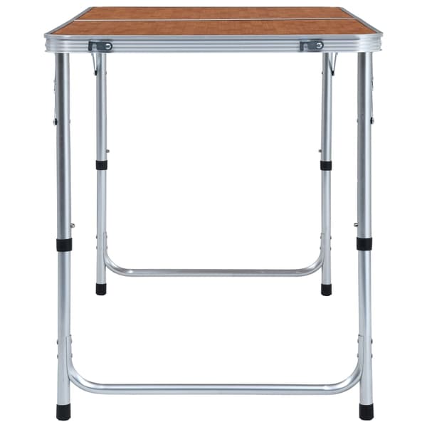 vidaXL foldbart campingbord, aluminium, 120x60 cm