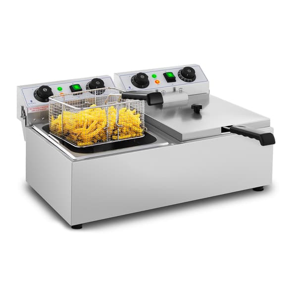 Elektrisk fritös TIMER 230 V 2 x 3200W 2 x 10 L