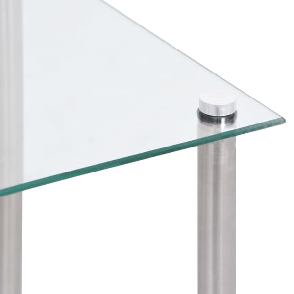vidaXL Infällbara bord, 3 st, klara, härdat glas