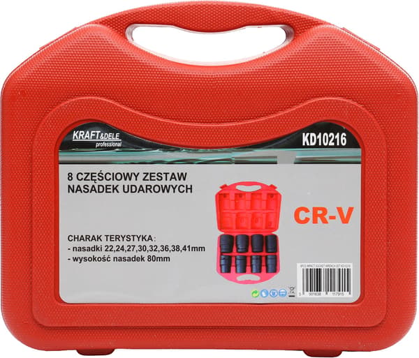 Krafthylsnyckelsats 8 delar KD10216
