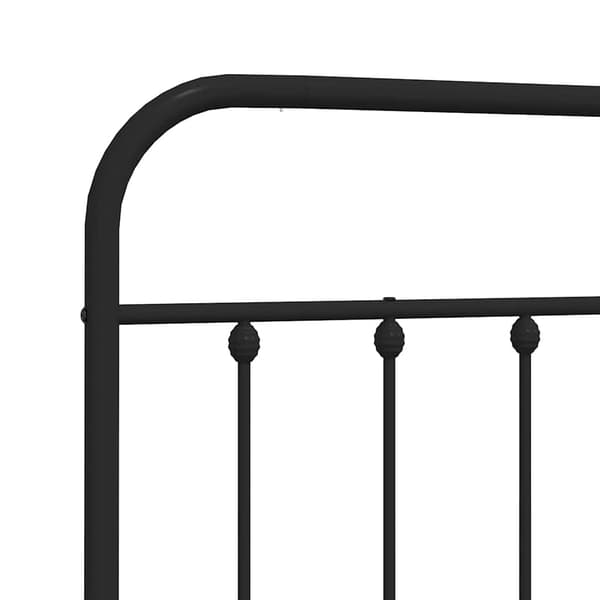 vidaXL metalsengegavl, sort, 180 cm